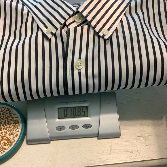 Ralph Lauren Men’s Button Down Shirt 2XLT Black White Stripe - Picture 13 of 13